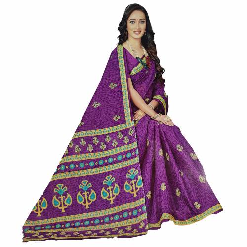 Buy Applecreation Women's Art SIlk Saree With Blouse Piece (Pink_Free size)  at Amazon.in